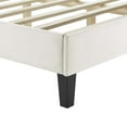 thumbnail image 6 of Platform Bed Frame, Tufted, Full, White, Velvet, Mid Century Bedroom, Modern Contemporary Boutique HB35609, 6 of 8