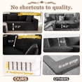thumbnail image 5 of Muumblus Modular Sectional Couch, Modern Oversized L-Shape Boneless Cloud Couch for Living Room, No Assembly Required, Black Corduroy, Right Chaise, 5 of 12