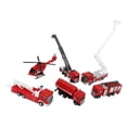 thumbnail image 1 of Ensemble d'Hélicoptère de Pompier, Simulation Éducative Couleur Vive Véhicule d'Urgence Incendie 1:50 Moulé sous Pression Détails Parfaits pour Jeu de Rôle pour Enfants, 1 of 8