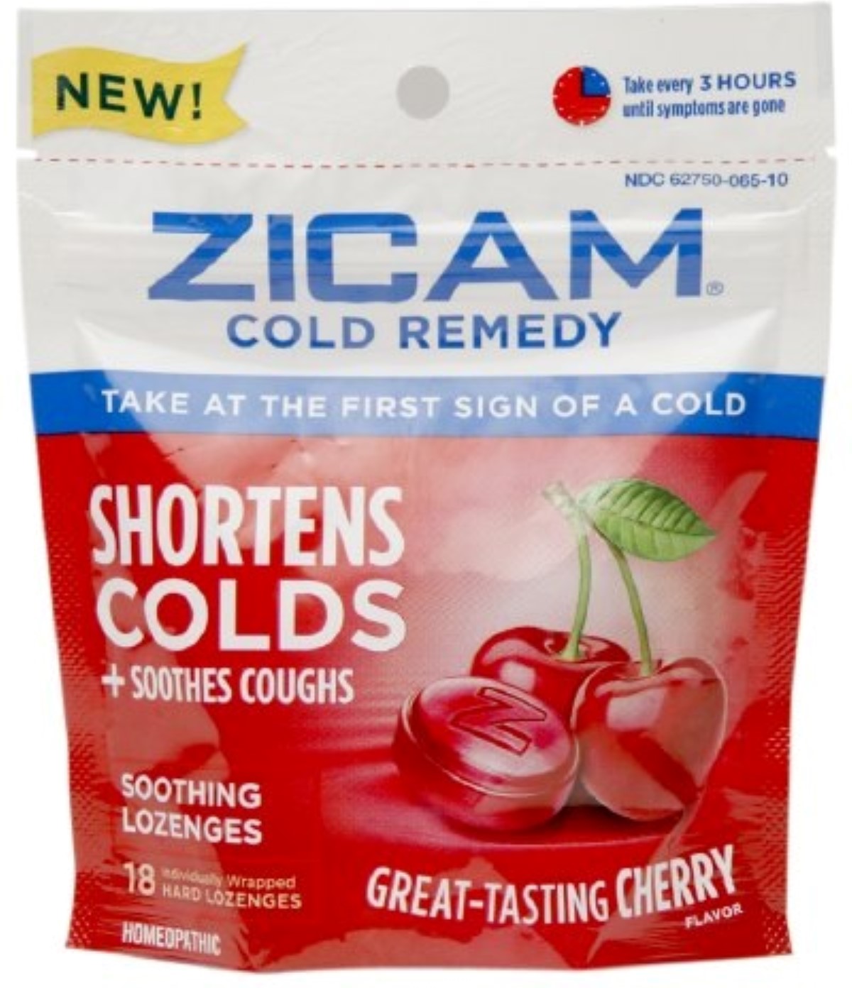 Zicam Cold Remedy Soothing Lozenges GreatTasting Cherry, 18 ea (Pack