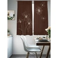 thumbnail image 4 of Brown Floral Sheer Curtains 63 Inch Length 2 Panels Set, Spring Flower Voile Window Treatment Rod Pocket Curtains Sheers Drapes for Bedroom/Living Room/Kitchen 52x"63"x2, 4 of 7