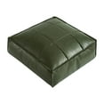 thumbnail image 4 of Puf otomano, puf marroquí de cuero PU, cojín de suelo cuadrado hecho a mano de 40x40x15cm, reposapiés otomano para el hogar, dormitorio, debajo Macarena puf al aire libre, 4 of 8