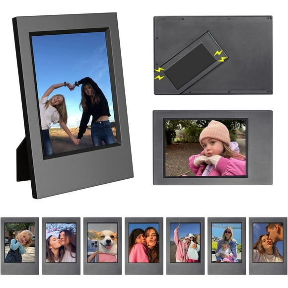 wqlpp-Mini Photo Frame for Instax Mini 12/11/SE/EVO/99/40 3-Inch Instant Mini Film for Classic Polaroid 2.15x3.4-Inch Frame with DIY Magnetic Stickers - Black (10Pack)