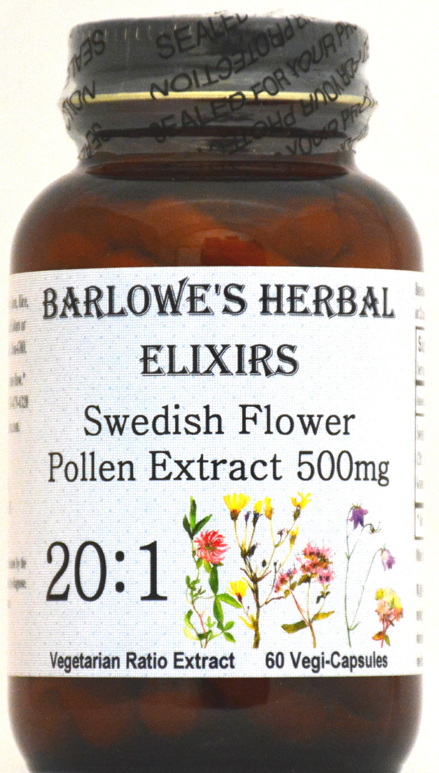 Swedish Flower Pollen Extract 201 60 500mg VegiCaps Bottled in