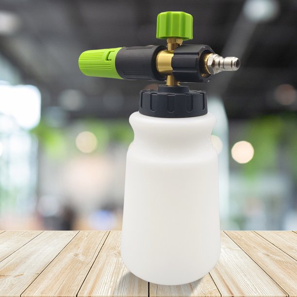 Foamer Jet Bottle 1L Snow Foam Lance Lavadora Pistola Limpieza de automóviles (Olla cóncava blanca)