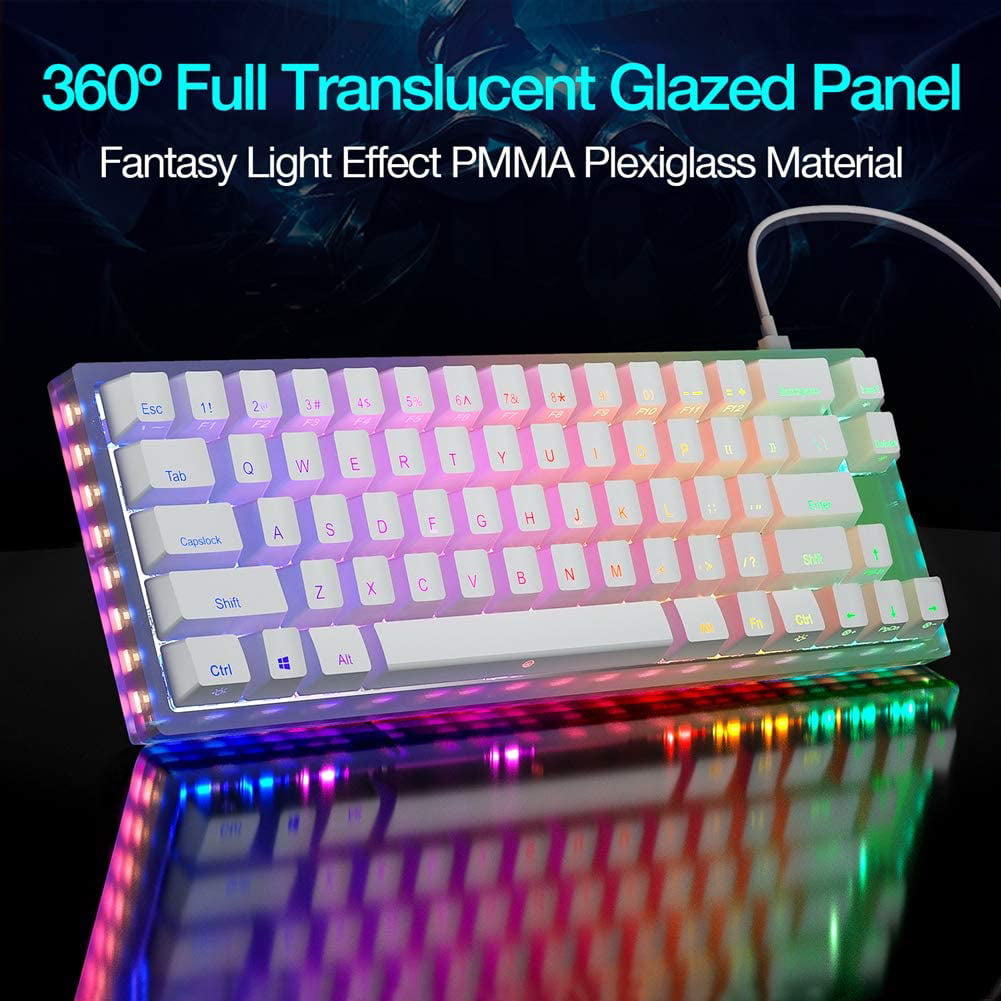 60% Wired Gaming Keyboard, Hot Swappable Mechanical Keyboard, Tyce-C USB  3.1 RGB Backlit N-Key Rollover Keyboard with Gateron Black Switch for Gamer
