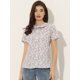 thumbnail image 2 of INSPIRE CHIC Blusa con estampado floral retro con cuello Peter Pan para mujer Rosa XS, 2 of 5