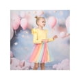 thumbnail image 4 of Sunny Fashion Girls Dress Yellow Rainbow Ombre Ruffle Tulle Dance Show Party Holiday Soft Comfortable 7 Years, 4 of 7