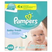Pampers Baby Wipes Baby Fresh 9 Refill Packs, 648 Total Wipes