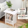 Bedside Table, Bedroom Nightstand End Table, White Modern Advanced