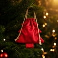 thumbnail image 2 of Christmas Tree Shaped Velvet Drawstring Gift Bags, Xmas Tree Shape Reusable Treat Pouches, Holiday Gift Sack, Indoor Party Storage Bags for Candy, Cookie, Small Gifts, Home, Festival, Farmhouse Decor, 2 of 8