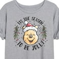 thumbnail image 3 of Disney Winnie The Pooh - Tis The Season To Be Jolly Christmas - Women's Oversized T-Shirt, 3 of 5