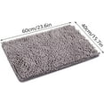 thumbnail image 2 of Bathroom Rugs Chenille Bathroom Rug 16x24 Inch Super Soft Thick Chenille Rug Absorbent Quick Dry Shaggy Bath Mat Carpet for Bathtub, Shower and Sink, Grey, 2 of 7