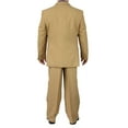 thumbnail image 4 of Stylish 2pc. Men's Regular Fit Dress Suit with 1 Free Pair of Socks - Khaki 50L, 4 of 5