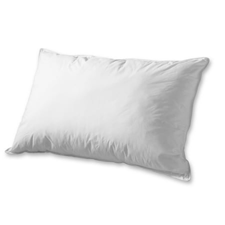 Super Soft Luxury SOLID Feather/Goose Down SET of 2 PILLOWS - 1200 Thread Count %100 Cotton- Standard