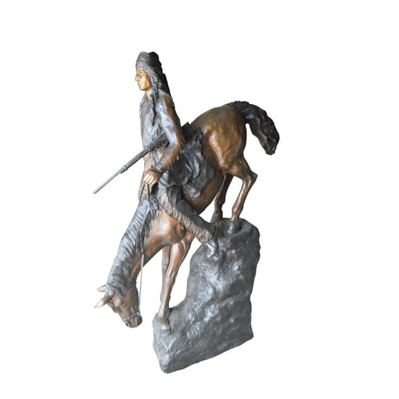 Mountain Man, Giant, By Remington Bronze Statue -  Size: 57"L x 221"W x 71"H.