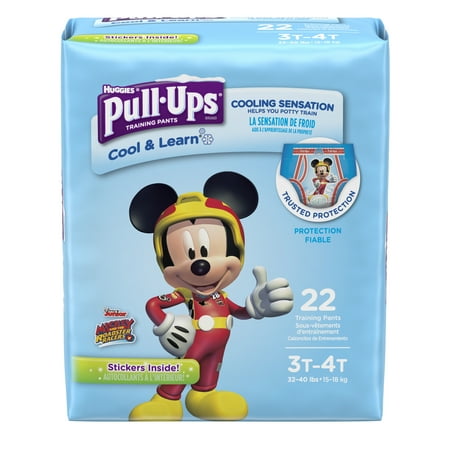 Pull-ups Boys' Cool & Learn Training Pants, Size 3T/4T, 22 Pants