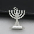 thumbnail image 4 of YIEMEEN 12 Tribes of Israel Menorah Jewish 7 Branch Candle Holder Keychain Jerusalem Temple Religious for Church Bag Pendant, 4 of 9