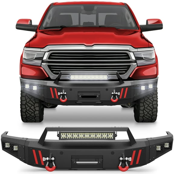 POFENZE Front Bumper for Dodge Ram 1500 2019-2024