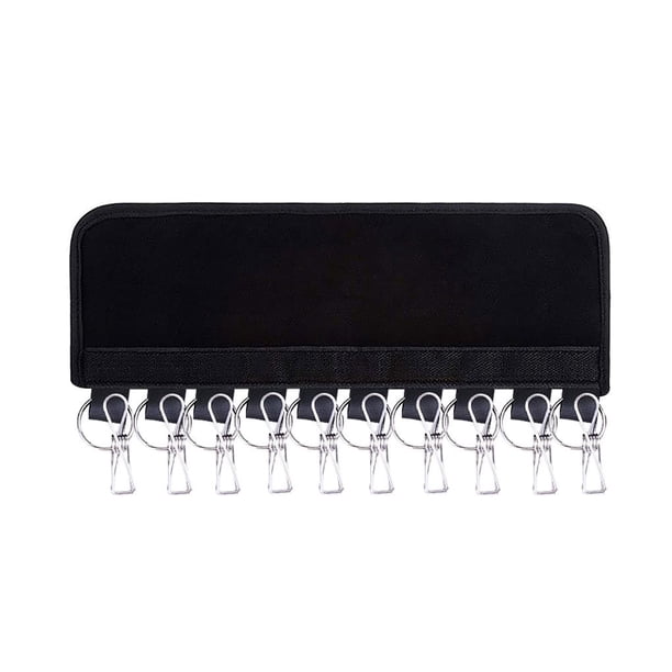 Ounissouiy Colgador de almacenamiento de tela portátil, estante de almacenamiento plegable con Clip para sombrero, 10 Clips, estante para ropa, sombrero de Almacenamiento y organización del hogar Ounissouiy HA019985-00