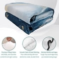 thumbnail image 4 of Twin XL Quilt Set 68''x98'', Navy Blue Marble Lightweight Summer Bedspread Coverlet Set with 2 Pillow Shams, Modern Abstract Ink Painting Breathable All Season Quilt Bedding for Dorm/Guest Room, 4 of 9