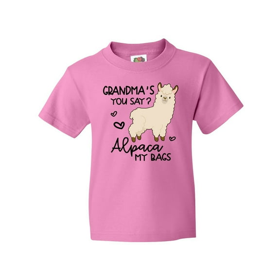 Inktastic Grandma's You Say Alpaca My Bags Youth T-Shirt