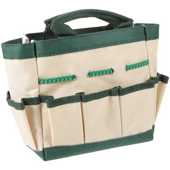 NICEXMAS 1Pc Green Oxford Cloth Garden Tool Bag Durable Portable Storage Tote with Handle