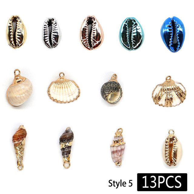 Accesorios para trenzas con colgantes de concha, estilo único y moderno, ideal para peinados creativos y personalizados. Incluye 13 piezas de conchas y abalorios para decorar tus trenzas con