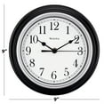 thumbnail image 5 of Westclox 9 inch Black Round Simplicity Analog QA Wall Clock, 5 of 5