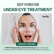 Fortify Skincare Under Eye Patches with Caffeine & Collagen – 3-in-1: Detox, Treat, Boost – Dermatologist Tested, Korean Skin Care – Depuffing Eye Pads for Wrinkles & Dark Circles – 5 Pairs