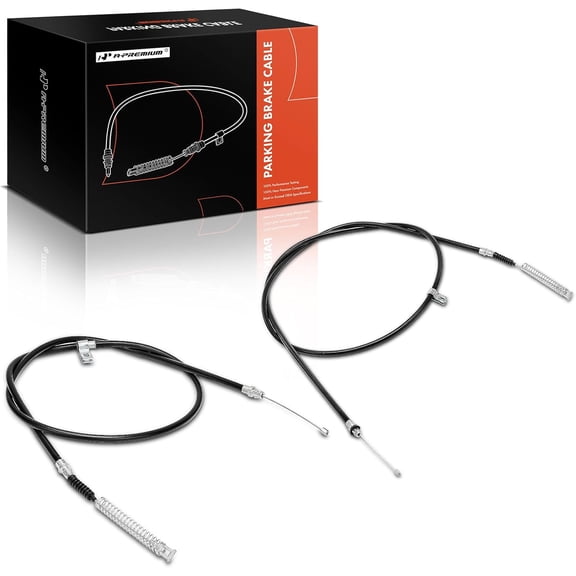 A-Premium Rear Side Parking Brake Cable Assembly Compatible with Chevrolet and GMC Models: Silverado 1500, Sierra 1500, 1999-2003, 2-PC Set - Replace # 15084208, 15084209