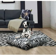 Bessie and Barnie Zebra Luxury Extra Plush Faux Fur Rectangle Pet/Dog Bed