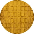 thumbnail image 1 of Ahgly Company Indoor Round Abstract Yellow Modern Area Rugs, 5' Round, 1 of 4