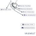 thumbnail image 2 of Vir Jewels 1/5 CTTW Blue Diamond Heart pendant Necklace for Women 925 Sterling Silver 18 Inch Chain, 2 of 5