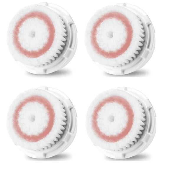 TreatMe100 Facial Cleansing Brush Replacement Heads, Radiance, Compatible with Clarisonic, 4 Count