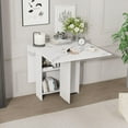 thumbnail image 4 of 55" Large Space Saving Folding Dining Table with Marble Pattern Top, 4 of 8