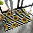 thumbnail image 3 of Tapis d'Entrée en PVC Tapis de Bienvenue Robustes, Tournesols Rustiques Rayures Noires et Blanches Tapis d'Extérieur Intérieur Antidérapant pour Porte d'Entrée/jardin/garage, 18"x 30 Pouces Peinture à l'Huile Florale de Ferme, 3 of 6