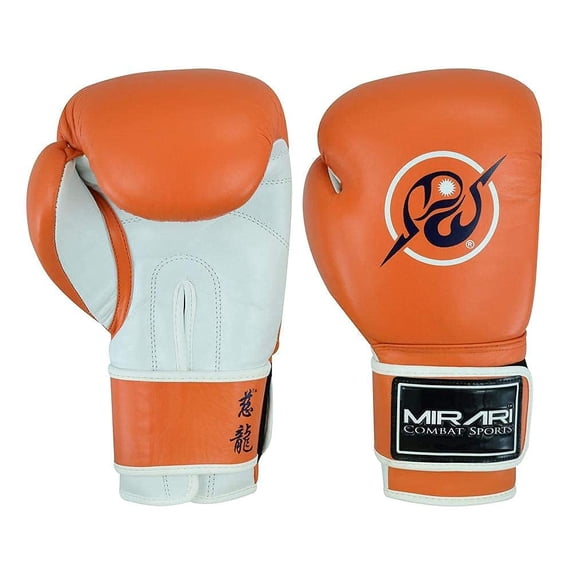 MIRARI Boxing Gloves (Orange Wht, 16oz)
