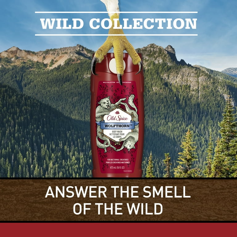 Old Spice Wild Wolfthorn Scent Body Wash for Men, 21 oz