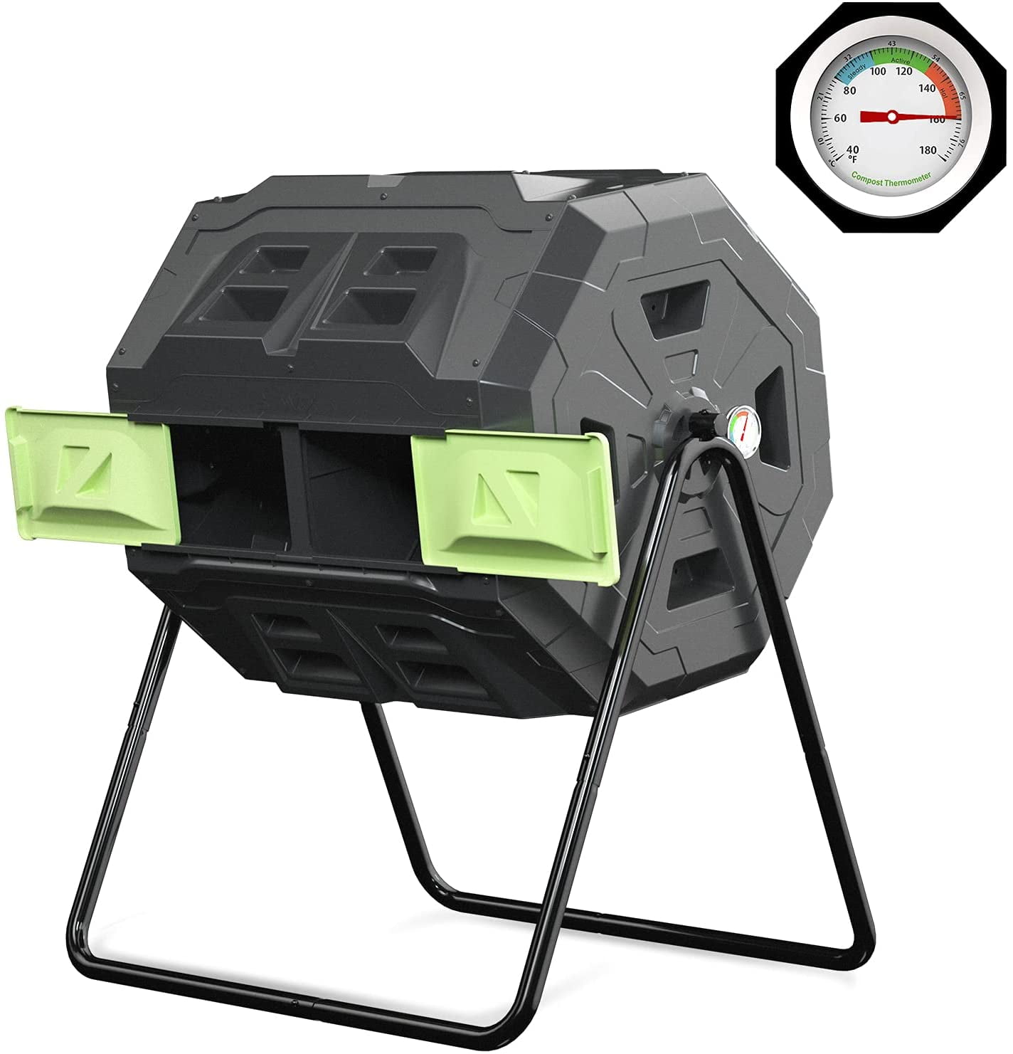 SQUEEZE master Light Weight Tumbling Compost Bin-Single Chamber Compost Tumbler 18.5 Gallon/70L 