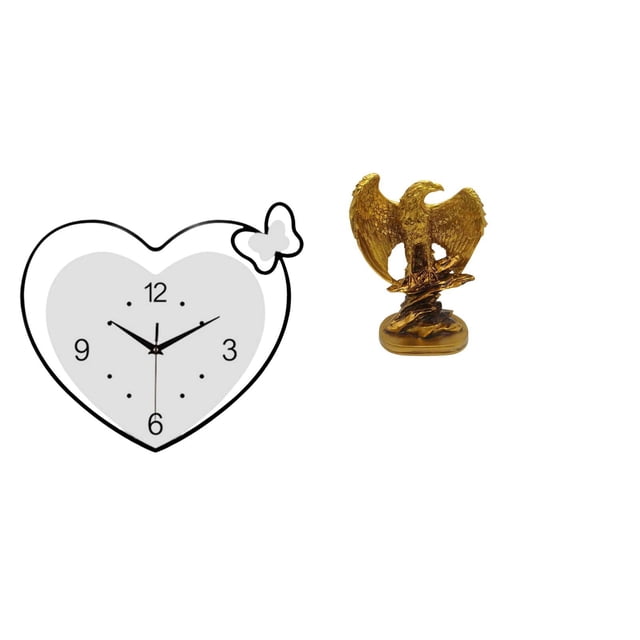 Reloj de pared,Reloj de pared acrílico para oficina en casa,sin tictac,Escultura,Estatua de resina,figura decorativa para el hogar.,Esculturas de animales coleccionables