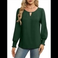 thumbnail image 1 of Blusas de Larga para Mujer, Blusas Informales de Negocios, Elegantes, para el Trabajo, la Oficina, Camisas Holgadas de Verano, Conjuntos de Moda 2025 Verde L, 1 of 8