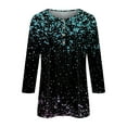 thumbnail image 4 of White Long Sleeve Shirt Mother'S Day 3/4 Sleeve Cool Shirts Women Seaside Tunic, 4 of 5