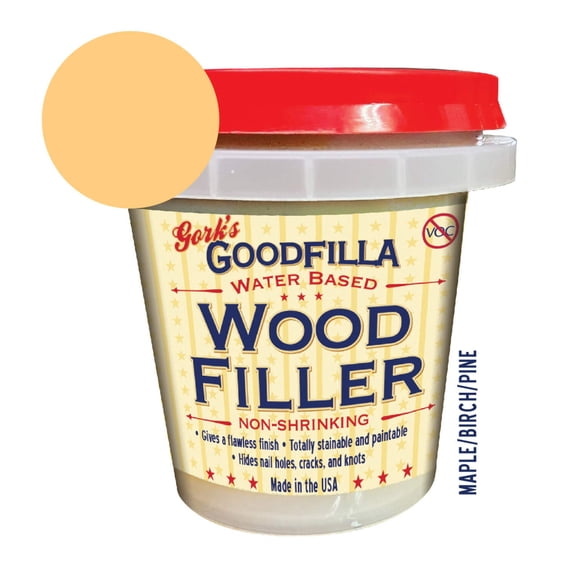 GoodFilla Water-Based Wood Finish and Grain filler, Maple/Birch/Pine, 8 oz