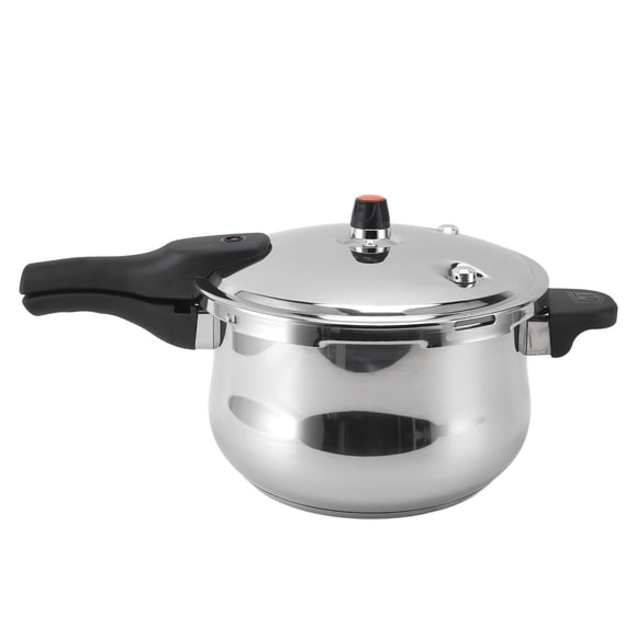Stainless Steel Pressure Cooker, Pressure Cooking Pot with Safety Limit Valve for Electric Gas Stoves, 80KPA Stovetop Steam Pressure Canner for Home Fast Cooking