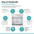 thumbnail image 5 of 15''L x 15''W Scratch-Resistant Nano Drop in Single Bowl Bar Sink With Strainer, 5 of 7