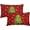 Red-xmas, variant on Blue Christmas Pillow Covers 18X18 Inch Set of 2 Watercolor Green Xmas Tree Decorative Pillow Cases Winter Holiday Cotton Linen Cushion Case Farmhouse Christmas Decor For Home Couch Sofa Porch Outdoor