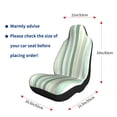 thumbnail image 2 of Car Seat Covers Are Protected From Dust And Spillage And Elastic Straps Are Easy To Install For Easy Car Suv Truck Delivery Lightgreen Stripe_18292_1 2 Pcs, 2 of 8