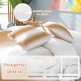 thumbnail image 2 of 3 Piece Burnt Orange White Ombre Duvet Cover Set Queen Size,Microfiber Comforter/Quilt Cover with Corner Ties and 2 Pillowcases,Modern Abstract Art Farmhouse Gradient Soft Bedding with Zipper Closure, 2 of 8