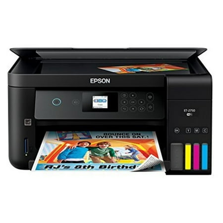 Epson Expression ET-2750 EcoTank Wireless Color All-in-One Supertank Printer with Scanner and